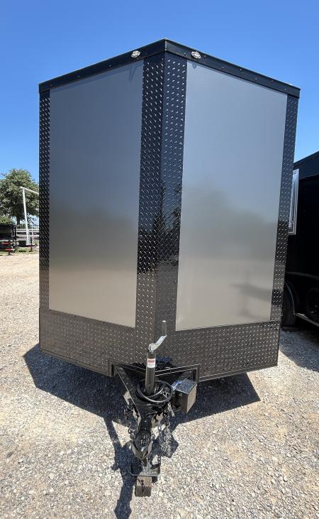 New 2026 Family Trailer 7x14 Tandem Axle Cargo / Enclosed Trailer-Screwless Exterior-Blackout Pkg-Rear Spoiler-HD AXles