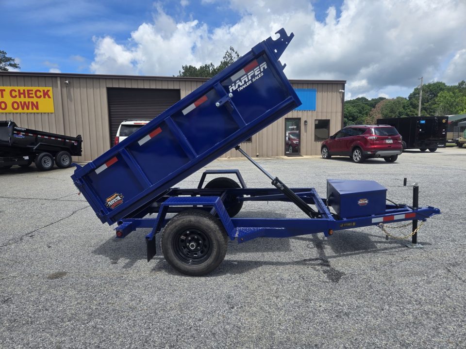 New 2026 PROSPECTOR 5X8 6K SINGLE AXLE DUMP TRAILER WITH 2' WALLS