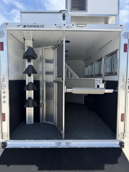 New 2026 Featherlite 4 Horse 17' Living Quarters 9' Slide Out Gooseneck Horse Trailer