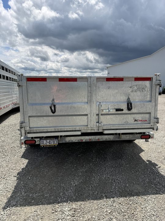Used 2025 K-Trail 7x14 Pro Series Galvanized Equipment Dump Trailer with Hydraulic Jack