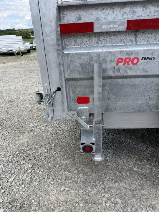 Used 2025 K-Trail 7x14 Pro Series Galvanized Equipment Dump Trailer with Hydraulic Jack