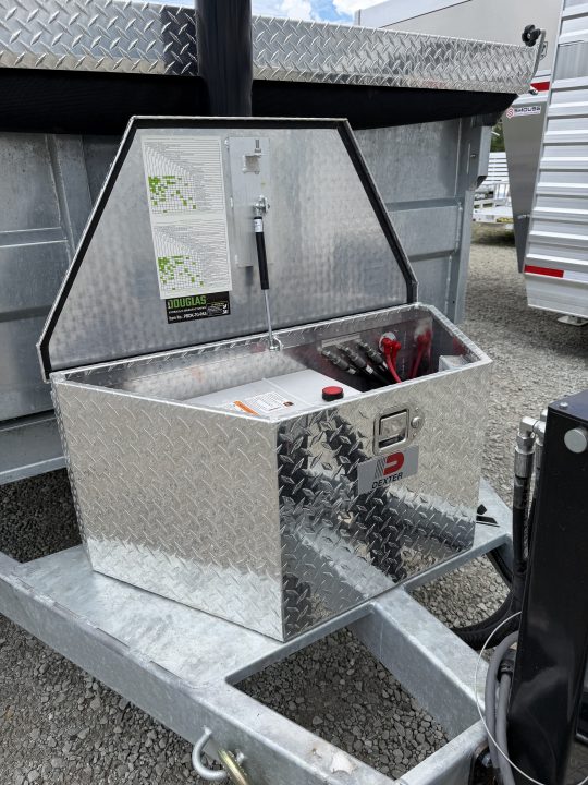Used 2025 K-Trail 7x14 Pro Series Galvanized Equipment Dump Trailer with Hydraulic Jack
