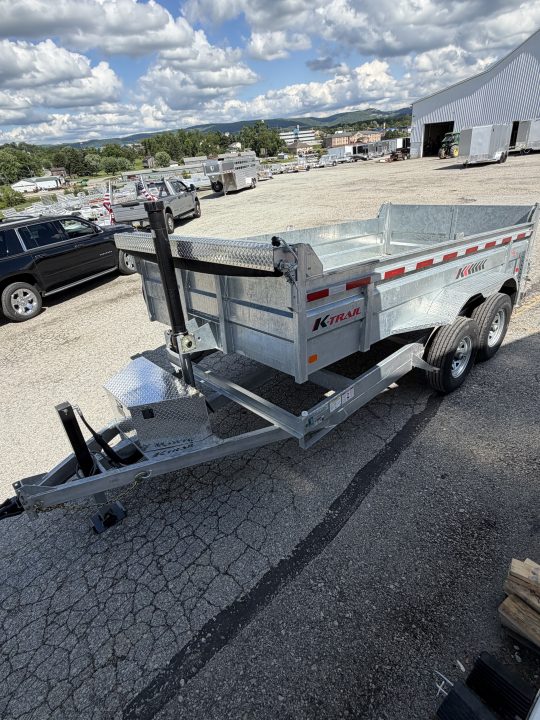 Used 2025 K-Trail 7x14 Pro Series Galvanized Equipment Dump Trailer with Hydraulic Jack
