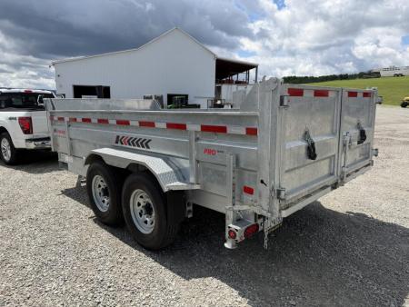Used 2025 K-Trail 7x14 Pro Series Galvanized Equipment Dump Trailer with Hydraulic Jack