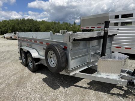 Used 2025 K-Trail 7x14 Pro Series Galvanized Equipment Dump Trailer with Hydraulic Jack