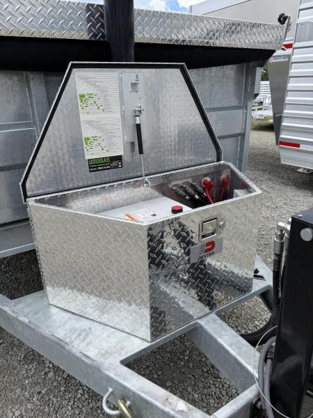 Used 2025 K-Trail 7x14 Pro Series Galvanized Equipment Dump Trailer with Hydraulic Jack