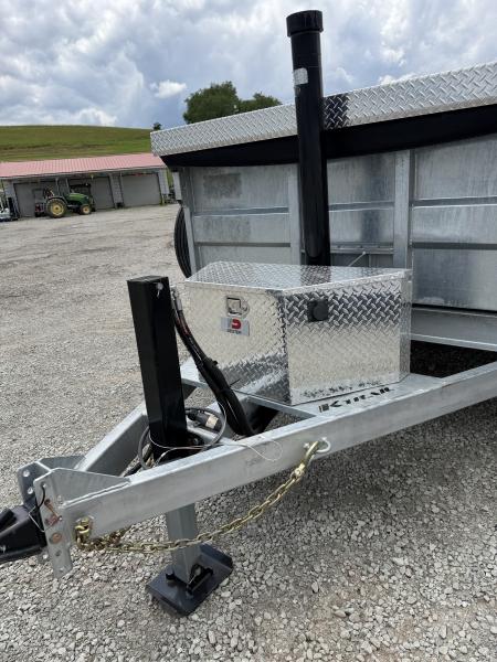 Used 2025 K-Trail 7x14 Pro Series Galvanized Equipment Dump Trailer with Hydraulic Jack