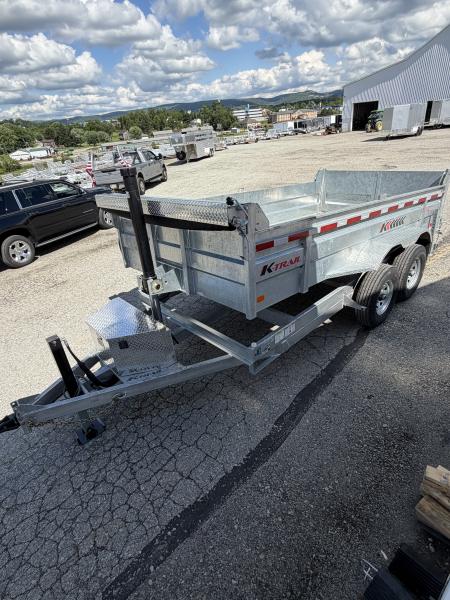 Used 2025 K-Trail 7x14 Pro Series Galvanized Equipment Dump Trailer with Hydraulic Jack