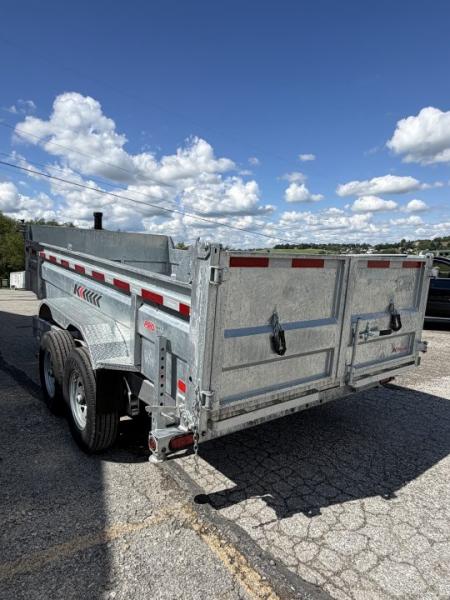 Used 2025 K-Trail 7x14 Pro Series Galvanized Equipment Dump Trailer with Hydraulic Jack