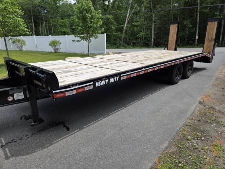New 2026 Econoline 102X27 FOOT 10 TON EQUIPMENT TRAILER WITH 17.5 SUPER SINGLES WHEELS 16 PLY TIRES WOOD FILLED RAMPS HD Equipment Trailer