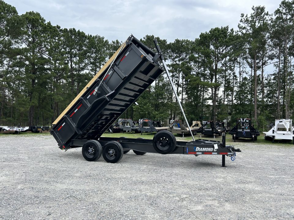 New 2026 Diamond C LPT210 7x16 Dump Trailer, 5-Stage Telescopic, 7ga Floor, 32" Sides, Swing Tarp, Hyd Jack #16,490 Payload !!!