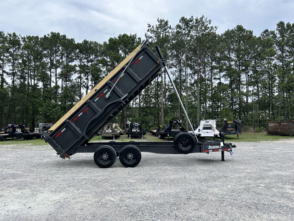 New 2026 Diamond C LPT210 7x16 Dump Trailer, 5-Stage Telescopic, 7ga Floor, 32" Sides, Swing Tarp, Hyd Jack #16,490 Payload !!!