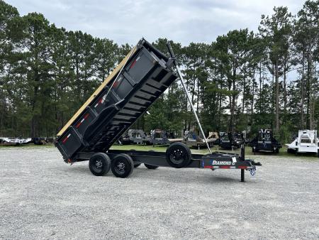 New 2026 Diamond C LPT210 7x16 Dump Trailer, 5-Stage Telescopic, 7ga Floor, 32  Sides, Swing Tarp, Hyd Jack #16,490 Payload !!!