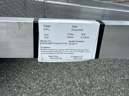 New 2025 ATC ATC-RM400-8.5X24-10K Enclosed Car / Racing Trailer