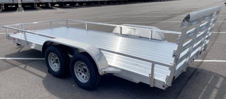 New Cherokee Aluminum 81" x 16' Tandem Axle Utility Trailer: 7000 GVWR, 36" Ramp Gate
