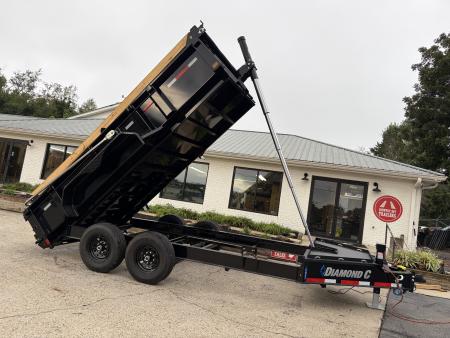 New 2027 Diamond C 82x14' Dump, 2' Sides, 3-Way Gate, Ramps LPT207