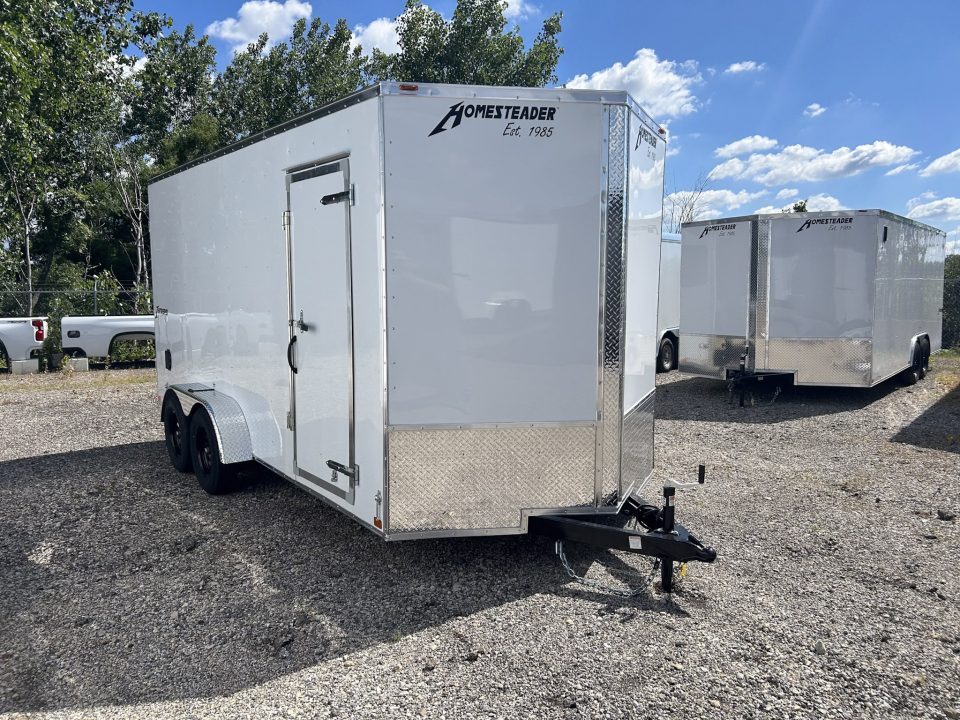 New 2027 Homesteader Trailer INTREPID 7 X 16 FT CARGO TRAILER BARN DOORS 7 FT INTERIOR