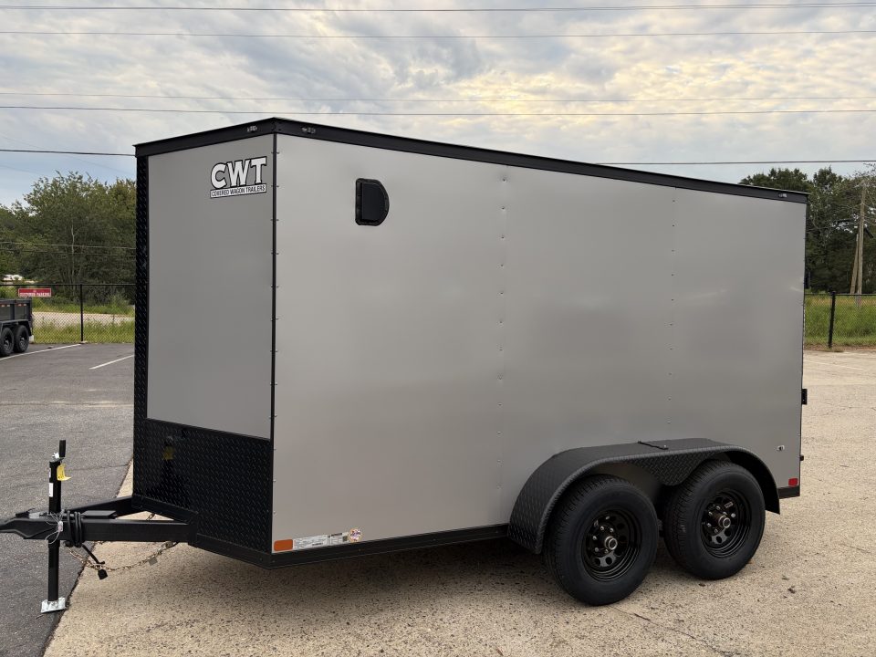 New 2027 Covered Wagon 6X12 Enclosed, 5200# Axles, Rubber Floor & E-Track