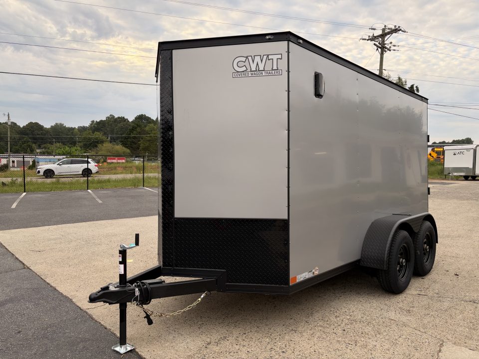 New 2027 Covered Wagon 6X12 Enclosed, 5200# Axles, Rubber Floor & E-Track