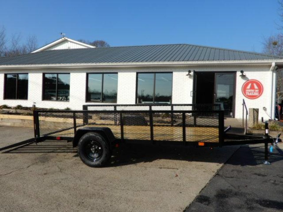 New 2027 Currahee 76x10' Utility, 2' Mesh sides, Removable Ramp gate