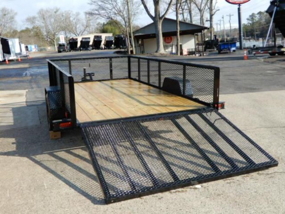 New 2027 Currahee 76x10' Utility, 2' Mesh sides, Removable Ramp gate