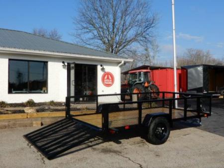 New 2027 Currahee 76x10' Utility, 2' Mesh sides, Removable Ramp gate