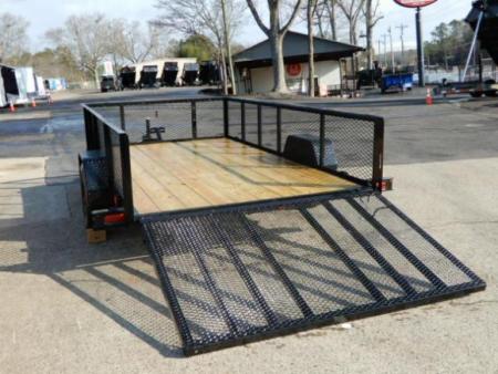 New 2027 Currahee 76x10' Utility, 2' Mesh sides, Removable Ramp gate