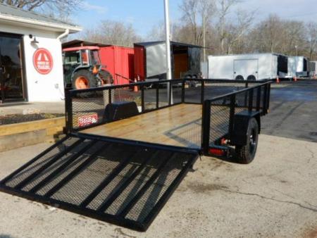 New 2027 Currahee 76x10' Utility, 2' Mesh sides, Removable Ramp gate