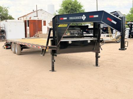 New 2027 Diamond T 8.5-28 Single Wheel Gooseneck Deckover Equipment Hauler W/ MAXX Ramps 16K GVWR
