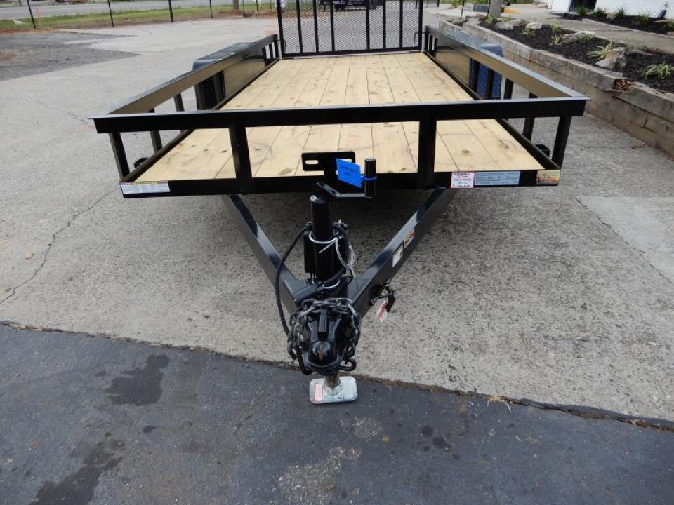 New 2027 Currahee 76x16' Utility, 14" Open Sides, Removable Ramp Gate