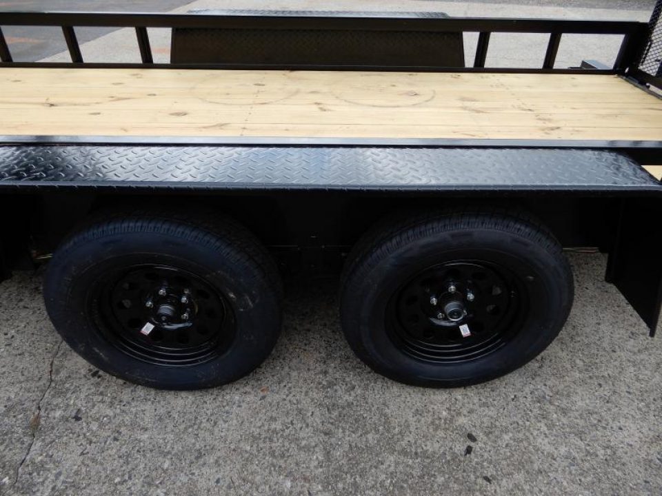 New 2027 Currahee 76x16' Utility, 14" Open Sides, Removable Ramp Gate