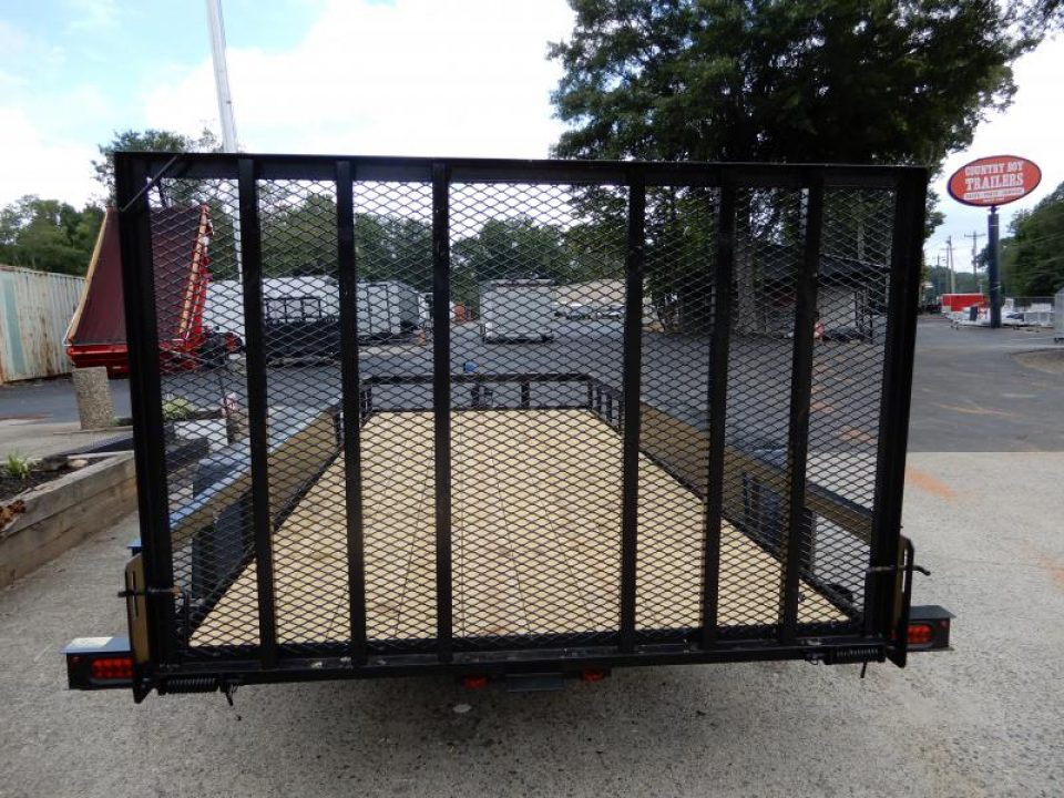 New 2027 Currahee 76x16' Utility, 14" Open Sides, Removable Ramp Gate