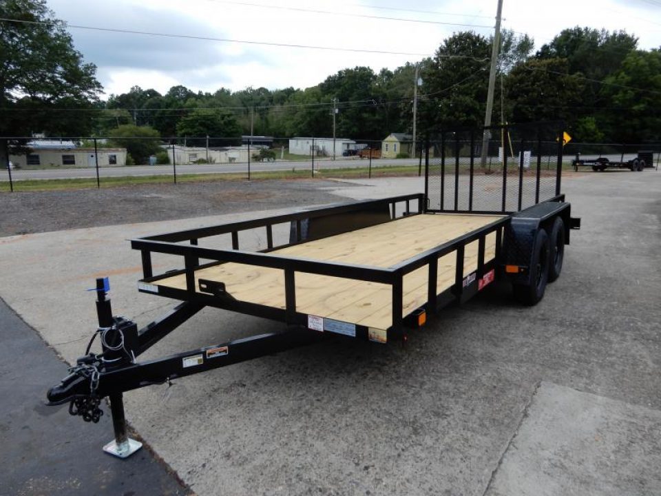 New 2027 Currahee 76x16' Utility, 14" Open Sides, Removable Ramp Gate