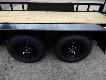 New 2027 Currahee 76x16' Utility, 14" Open Sides, Removable Ramp Gate