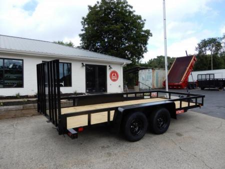 New 2027 Currahee 76x16' Utility, 14" Open Sides, Removable Ramp Gate