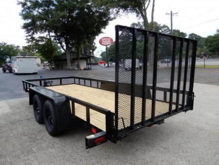 New 2027 Currahee 76x16' Utility, 14" Open Sides, Removable Ramp Gate