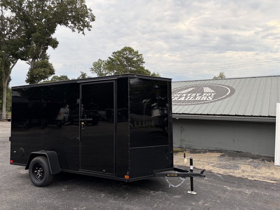 New 2027 Covered Wagon 6X12 Enclosed, 6'6" Height, Black Trim