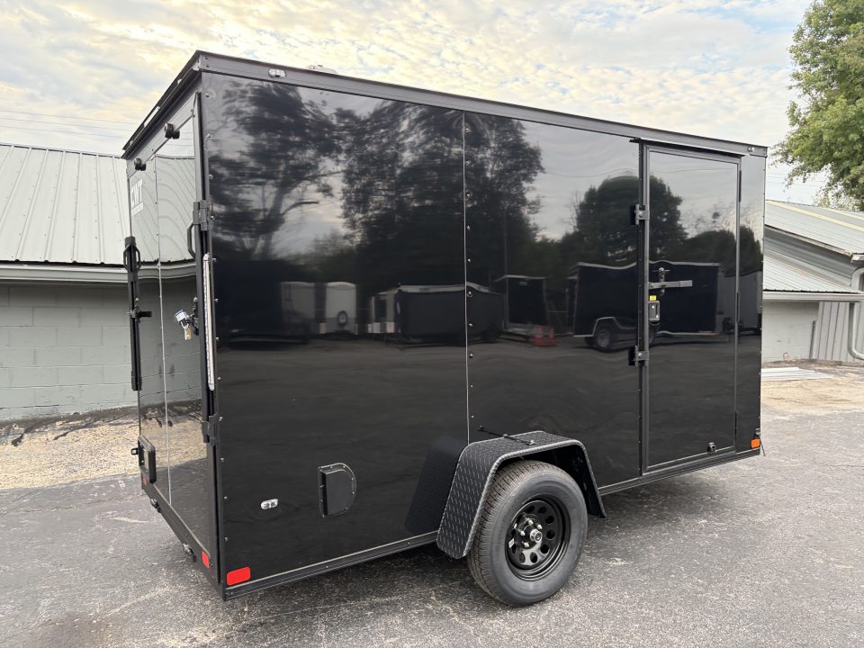 New 2027 Covered Wagon 6X12 Enclosed, 6'6" Height, Black Trim