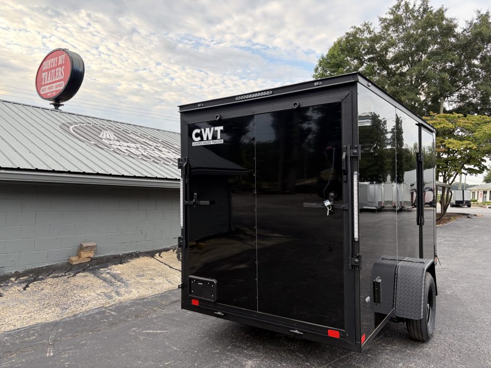 New 2027 Covered Wagon 6X12 Enclosed, 6'6" Height, Black Trim