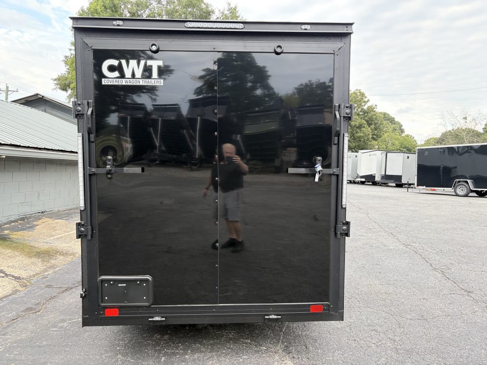 New 2027 Covered Wagon 6X12 Enclosed, 6'6" Height, Black Trim
