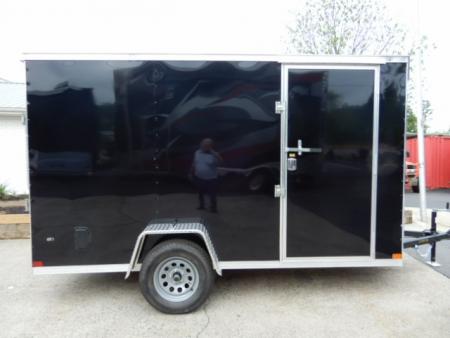 New 2027 Covered Wagon 6X12 Enclosed, 6'6  Height, Black Trim