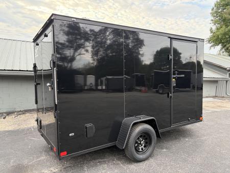 New 2027 Covered Wagon 6X12 Enclosed, 6'6" Height, Black Trim