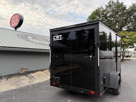 New 2027 Covered Wagon 6X12 Enclosed, 6'6" Height, Black Trim