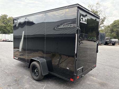New 2027 Covered Wagon 6X12 Enclosed, 6'6" Height, Black Trim
