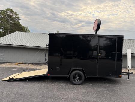 New 2027 Covered Wagon 6X12 Enclosed, 6'6" Height, Black Trim