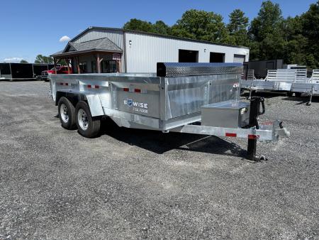 New 2026 BWISE DT74LP-LE-14 Galvanized Dump Trailer