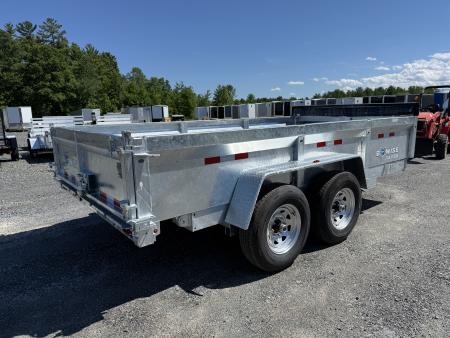 New 2026 BWISE DT74LP-LE-14 Galvanized Dump Trailer