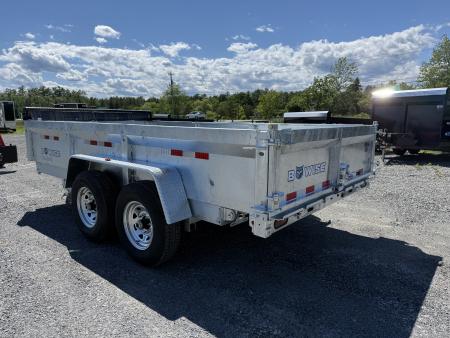 New 2026 BWISE DT74LP-LE-14 Galvanized Dump Trailer
