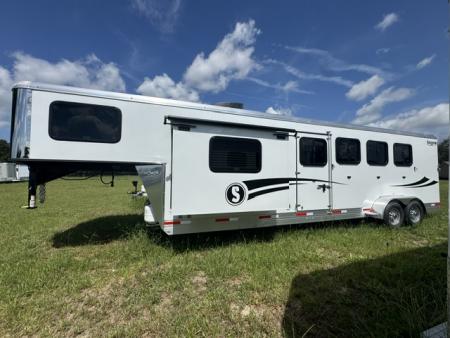 New 2027 Shadow Pro Series 4H 9' LQ with Slide Horse Trailer Horse Trailer