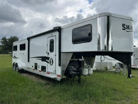 New 2027 Shadow Pro Series 4H 9' LQ with Slide Horse Trailer Horse Trailer